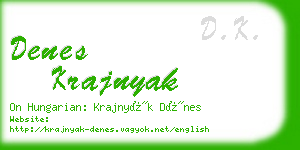 denes krajnyak business card